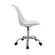 4 Kit 2 Cadeiras Giratorias Office Luisa Rivatti Assento PP Branco Base Rodizio Cromado